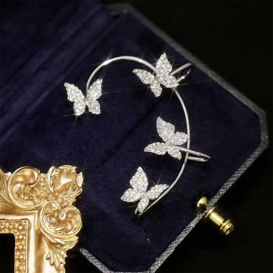 Mode Ohrring Schmetterling Ohrclip und Ohrhaken Schmuck